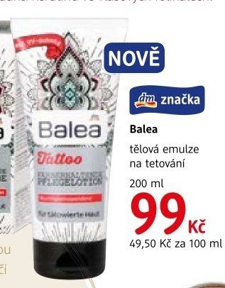 Emulze tělová na tetování Balea