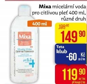 Micelární voda Mixa