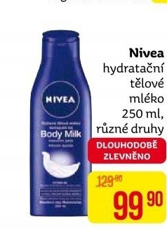 Tělová mléka Nivea