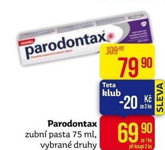 Pasty na zuby Parodontax