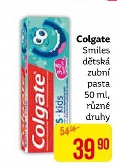 Pasta na zuby dětská Smiles Colgate