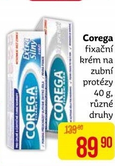 Fixační krém na zubní protézu Corega