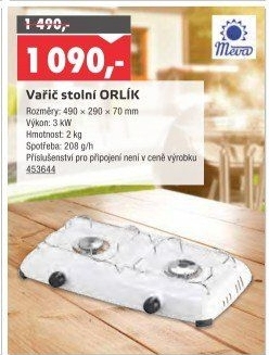 Vařič Orlík Meva