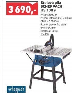 Stolní pila Scheppach HS 100 S
