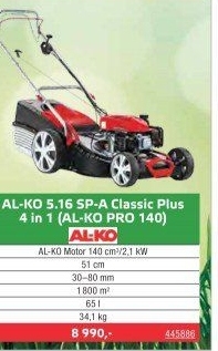 Benzínová rotační sekačka AL-KO Classic 5.16 SP-A Plus