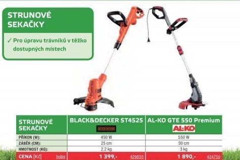 Elektrická strunová sekačka Black&amp