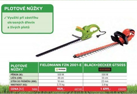 Nůžky na živý plot FZN 2001-E Fieldmann