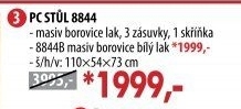 PC stůl 8844 lakovaný