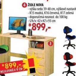 Židle NOVA modrá K15