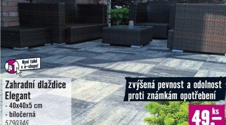 Betonová dlaždice zahradní Elegant
