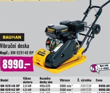 Vibrační deska Bauman BM 929140 RP