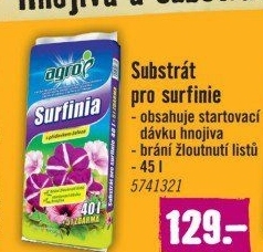 Substrát na surfinie Agro