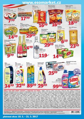 akční leták ESO MARKET 10.5.2017-21.5.2017