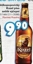 Pivo světlé výčepní 10°Velkopopovický Kozel