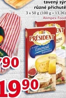 Tavené sýry Président