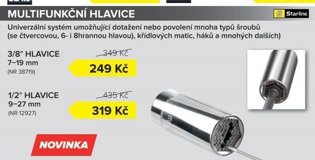 Multifunkční hlavice Starline