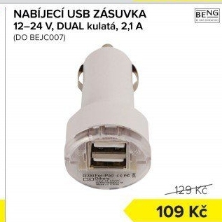Nabíjecí USB zásuvka Dual Beng