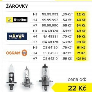 Autožárovky Starline