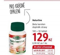 Doplněk stravy Beta-karoten Naturline