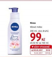Tělová mléka Nivea