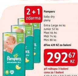Pleny dětské Pampers Active Baby Dry