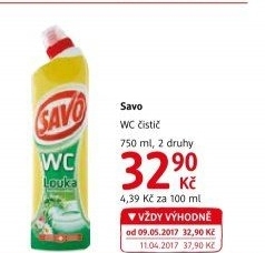 Gelový čistič WC Savo