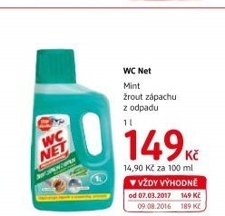 Čistič Žrout zápachu WC Net