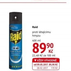 Přípravek proti létajícímu hmyzu sprej Raid