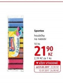 Houbička na nádobí Spontex