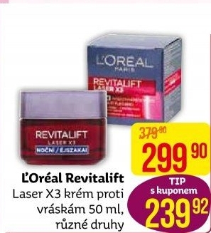 Krém pleťový proti vráskám Laser X3 Renew Revitalift L'Oréal