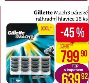 Náhradní hlavice pánské Mach 3 Gillette