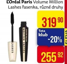 Řasenka Volume Million Lashes L'oreal