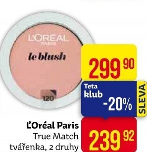 Tvářenka True Match L'Oréal