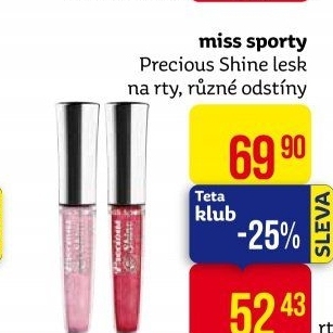 Lesk na rty Precious Shine Miss Sporty