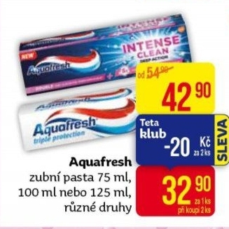 Pasta na zuby Aquafresh