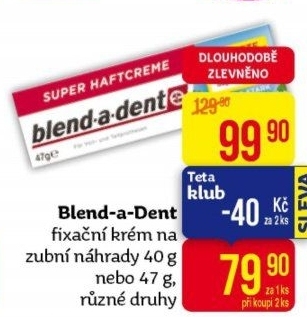 Fixační krém na zubní protézu Blend-a-dent