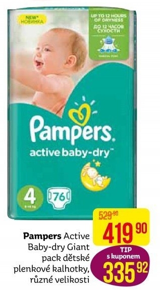 Pleny dětské Pampers Active Baby Dry