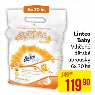 Vlhčené ubrousky dětské Linteo Baby