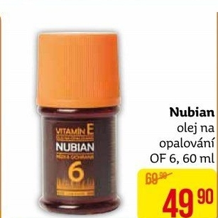 Olej na opalování OF 6 Nubian