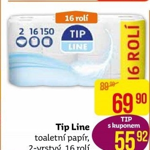 Toaletní papír 2vrstvý Tip Line