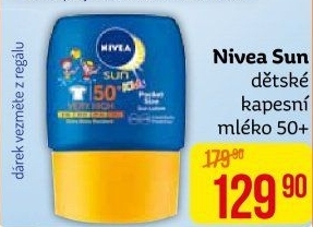 Mléko dětské na opalování kapesní OF 50+ Sun Nivea