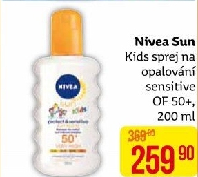 Sprej dětský na opalování OF 50+ Sun Nivea