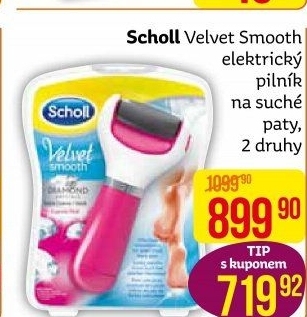 Pilník elektrický na chodidla Velvet smooth Scholl