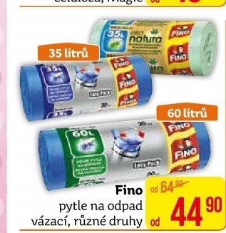 Zatahovací pytle na odpadky 35 l Fino