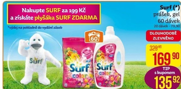 Prací prášek Surf