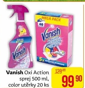Odstraňovač skvrn ve spreji Oxi Action Vanish