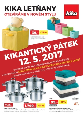 akční leták Kika nábytek 12.5.2017-12.5.2017