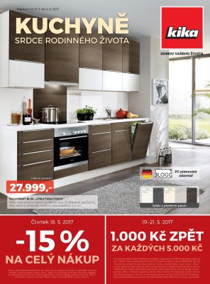 akční leták Kika nábytek 15.5.2017-4.6.2017