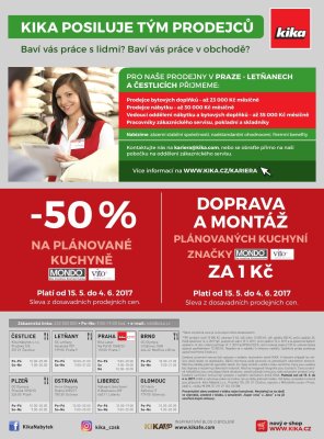 akční leták Kika nábytek 15.5.2017-4.6.2017