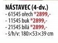 Nástavec ESO 4dveřový 61545 ořech/bílá